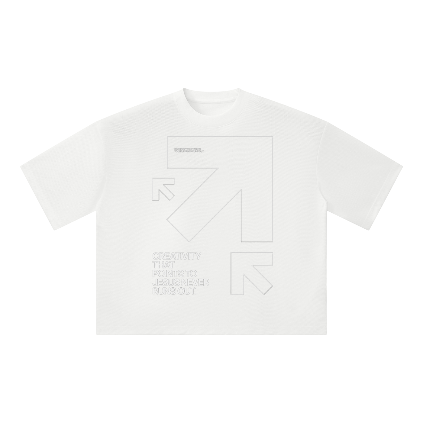 Unisex Boxy Mesh Crewneck T-Shirt