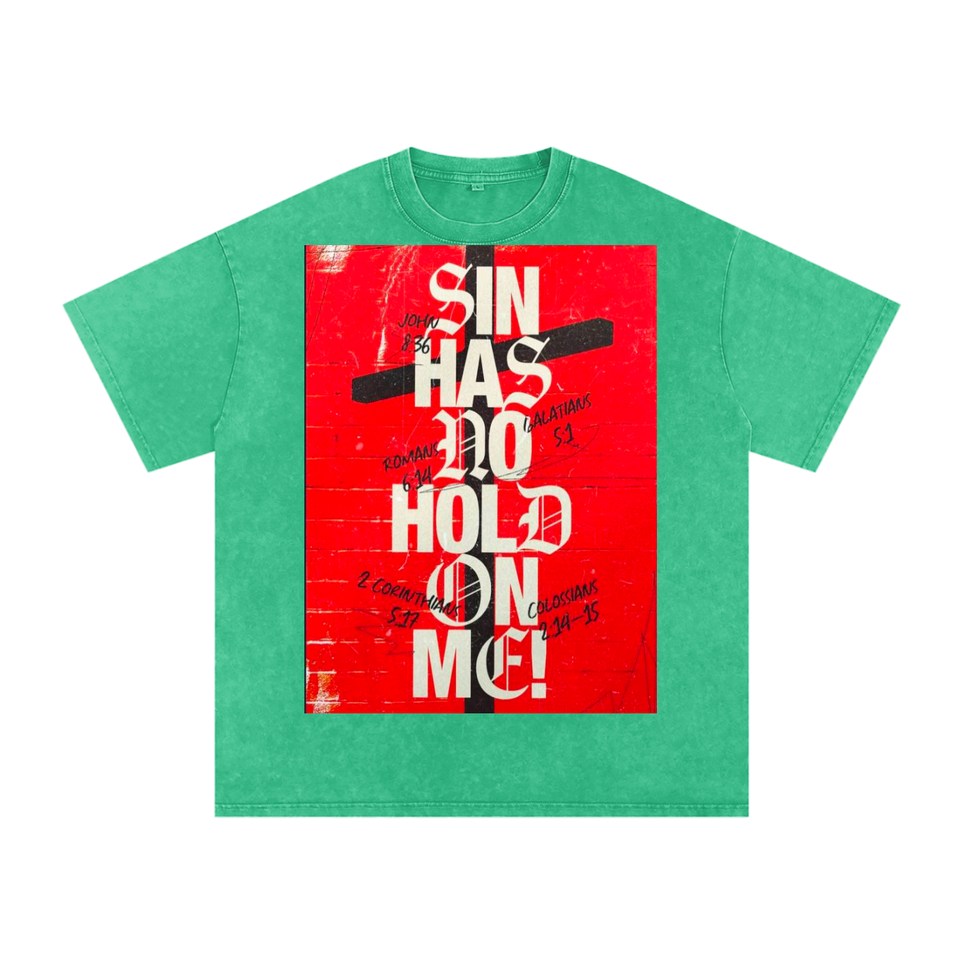 Snow Washed Oversized Cotton T-Shirt