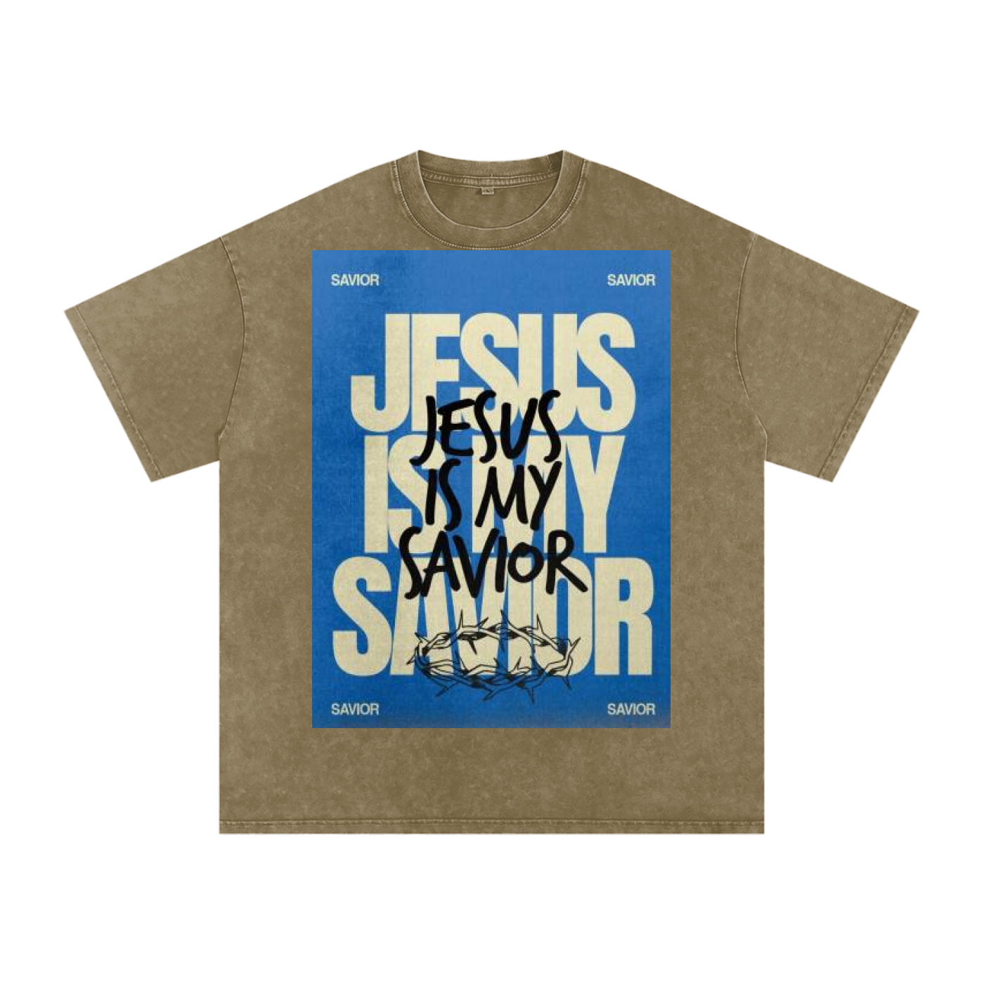 Snow Washed Oversized Cotton T-Shirt
