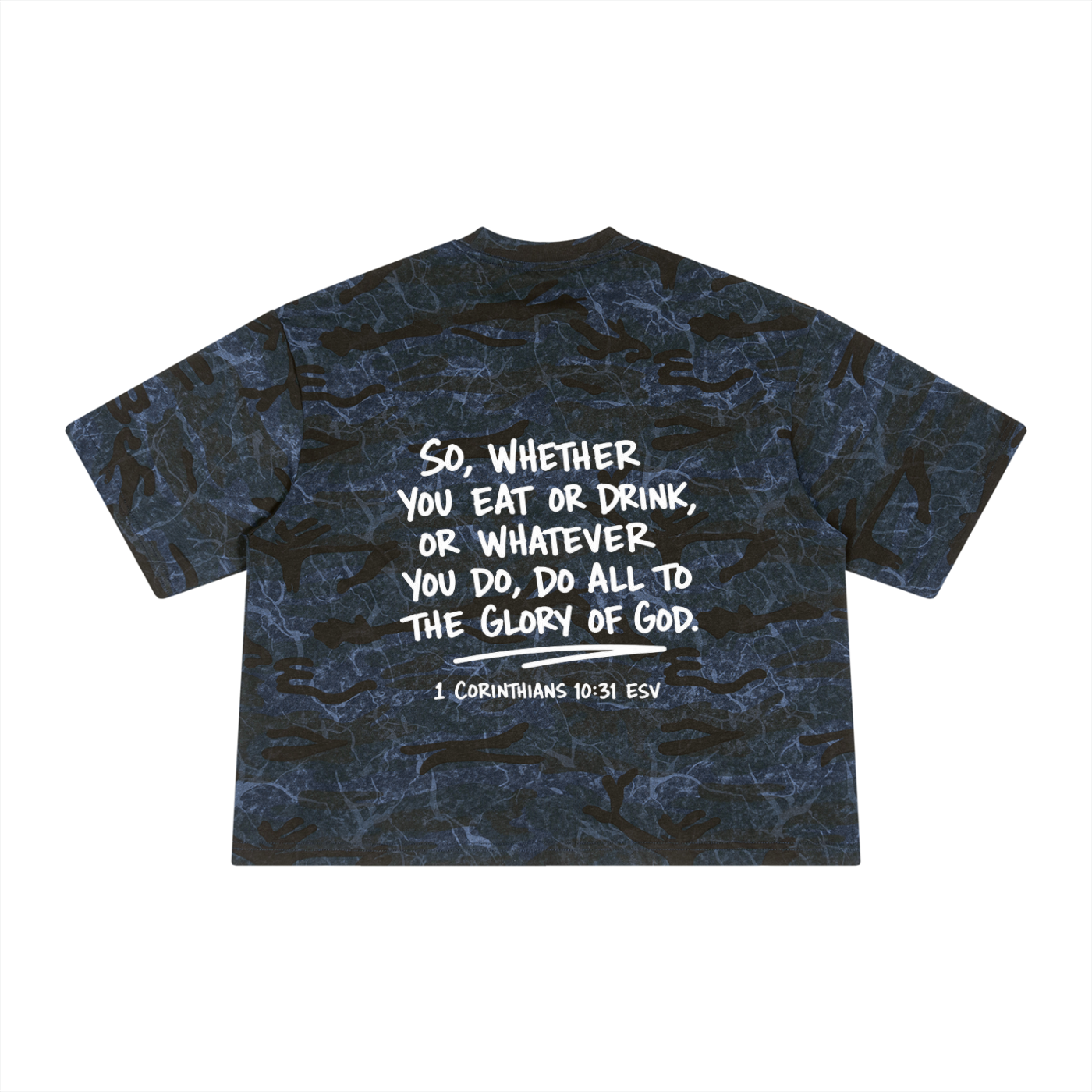 Unisex Boxy Camo Print T-Shirt