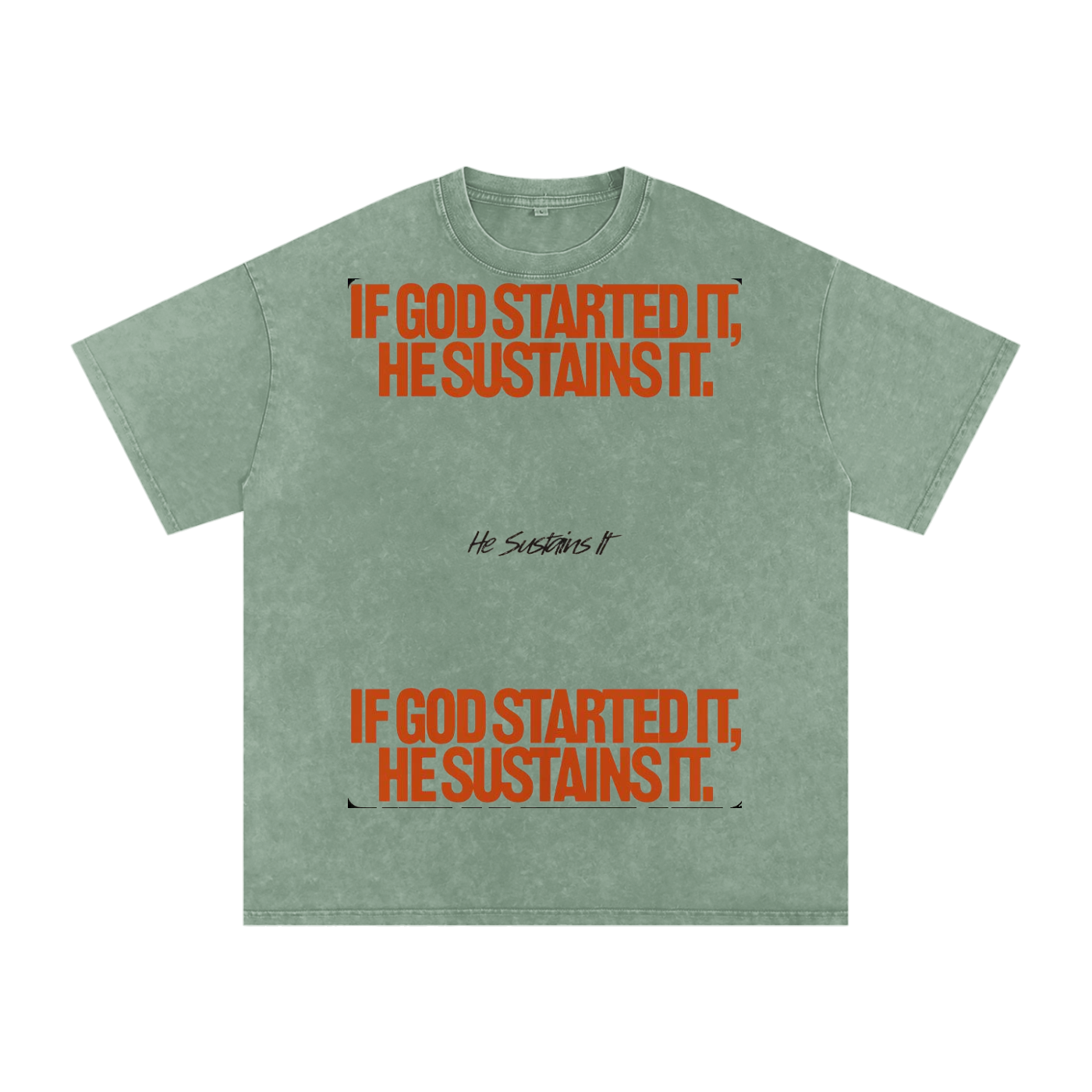 Snow Washed Oversized Cotton T-Shirt