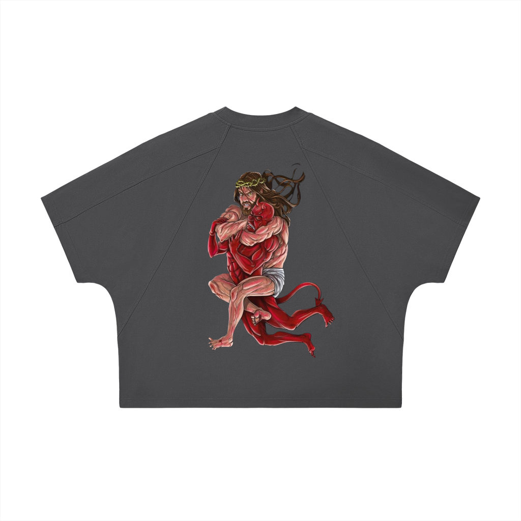 Unisex Boxy Tonal Paneling T-Shirt