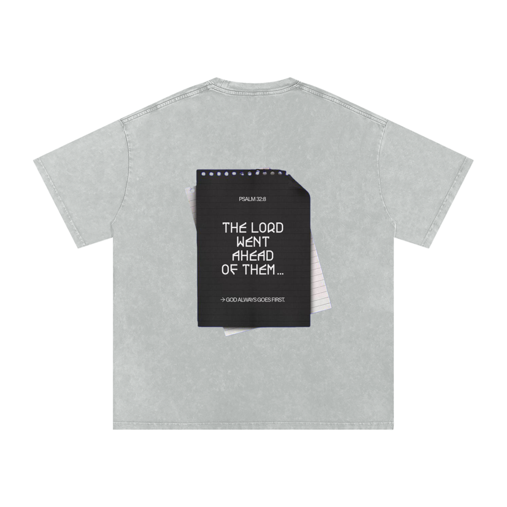 Snow Washed Oversized Cotton T-Shirt