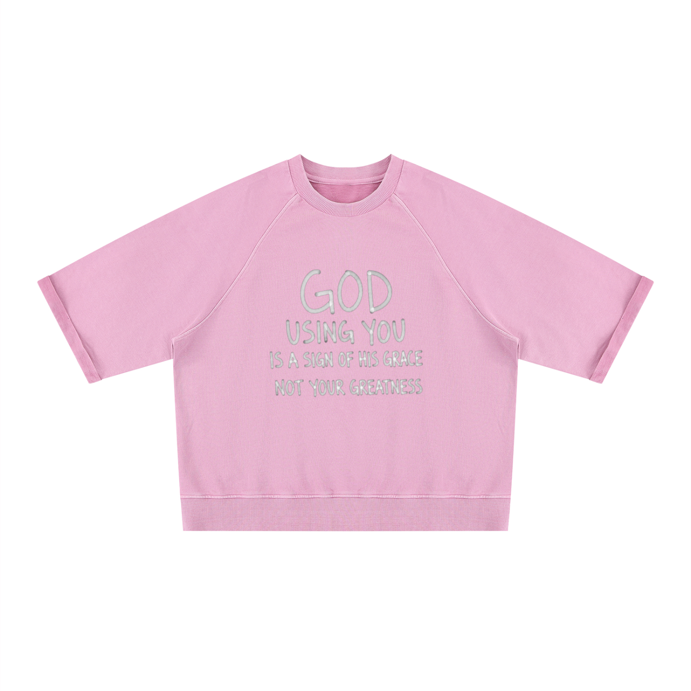 Unisex Vintage Wash Boxy Short Sleeve Sweatshirt