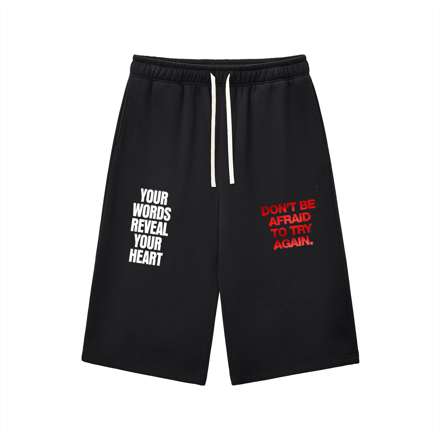 Relaxed Drawstring Three-quarter Sweatpants