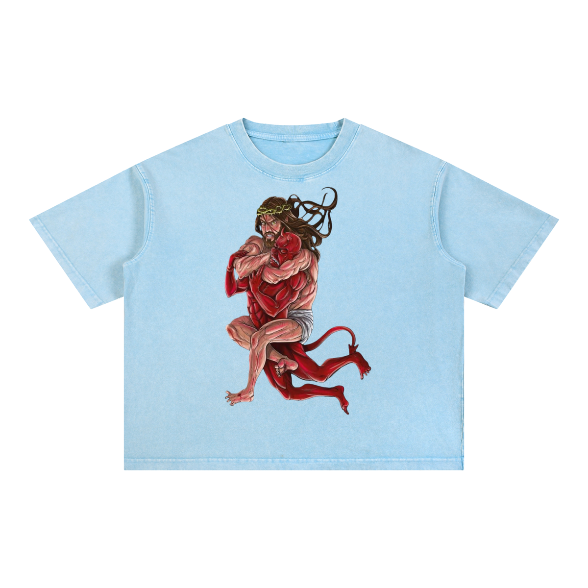 Mineral Wash Boxy Cotton T-Shirt