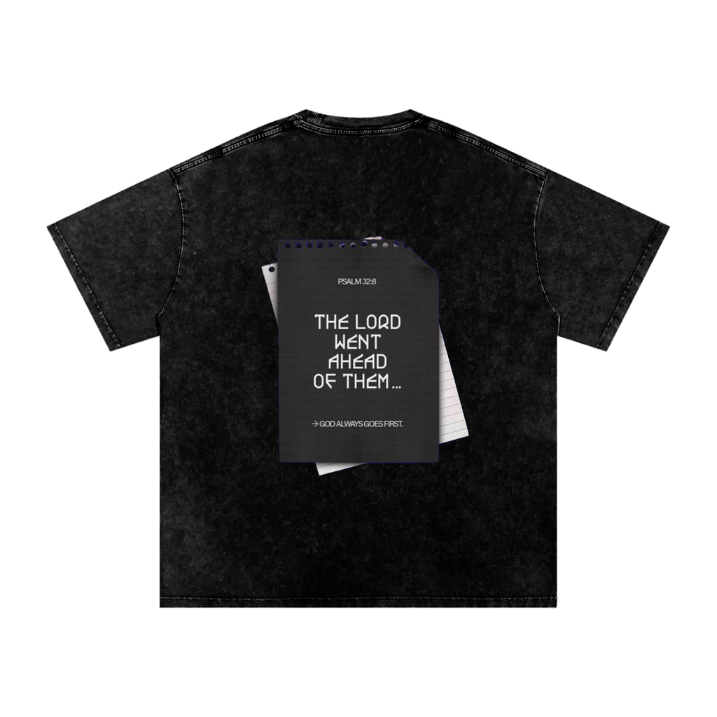 Snow Washed Oversized Cotton T-Shirt