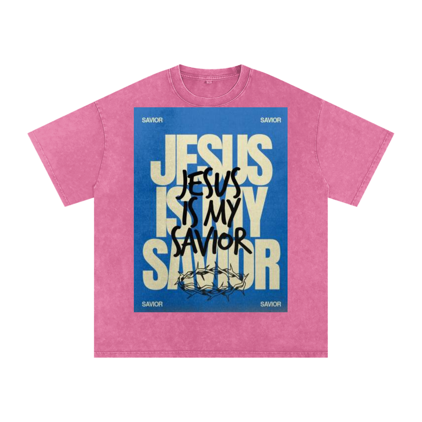 Snow Washed Oversized Cotton T-Shirt