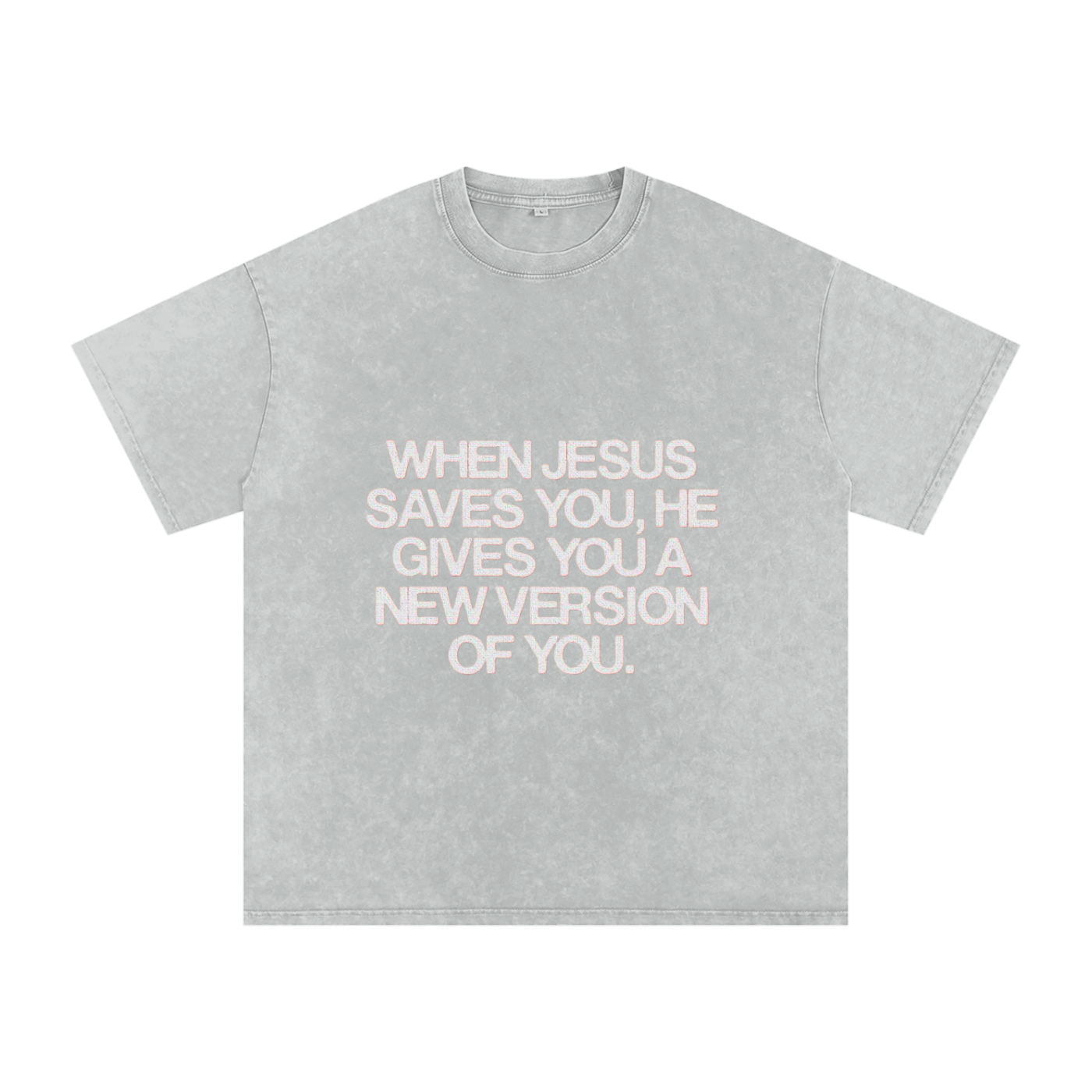 Snow Washed Oversized Cotton T-Shirt