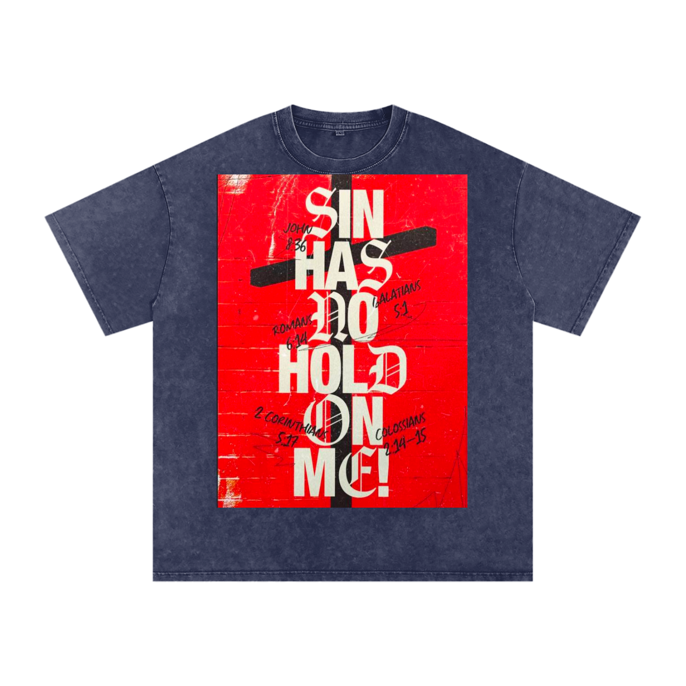 Snow Washed Oversized Cotton T-Shirt