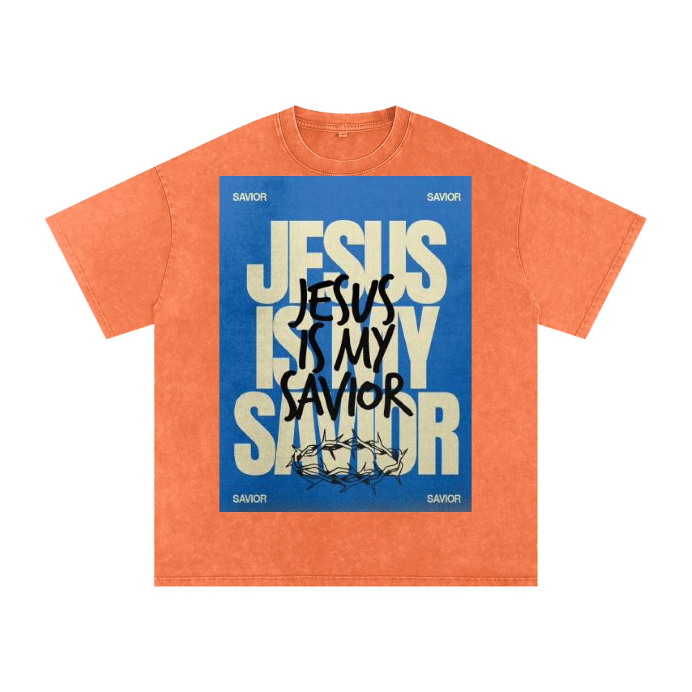 Snow Washed Oversized Cotton T-Shirt