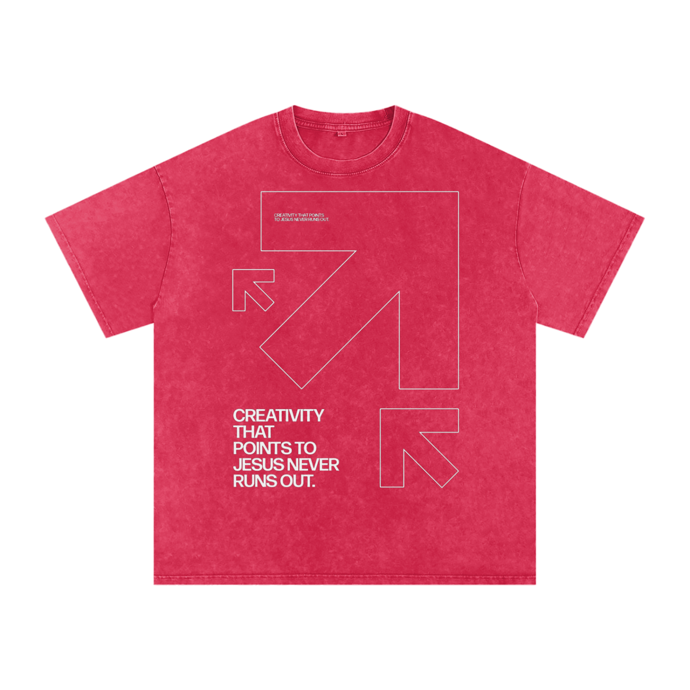 Snow Washed Oversized Cotton T-Shirt