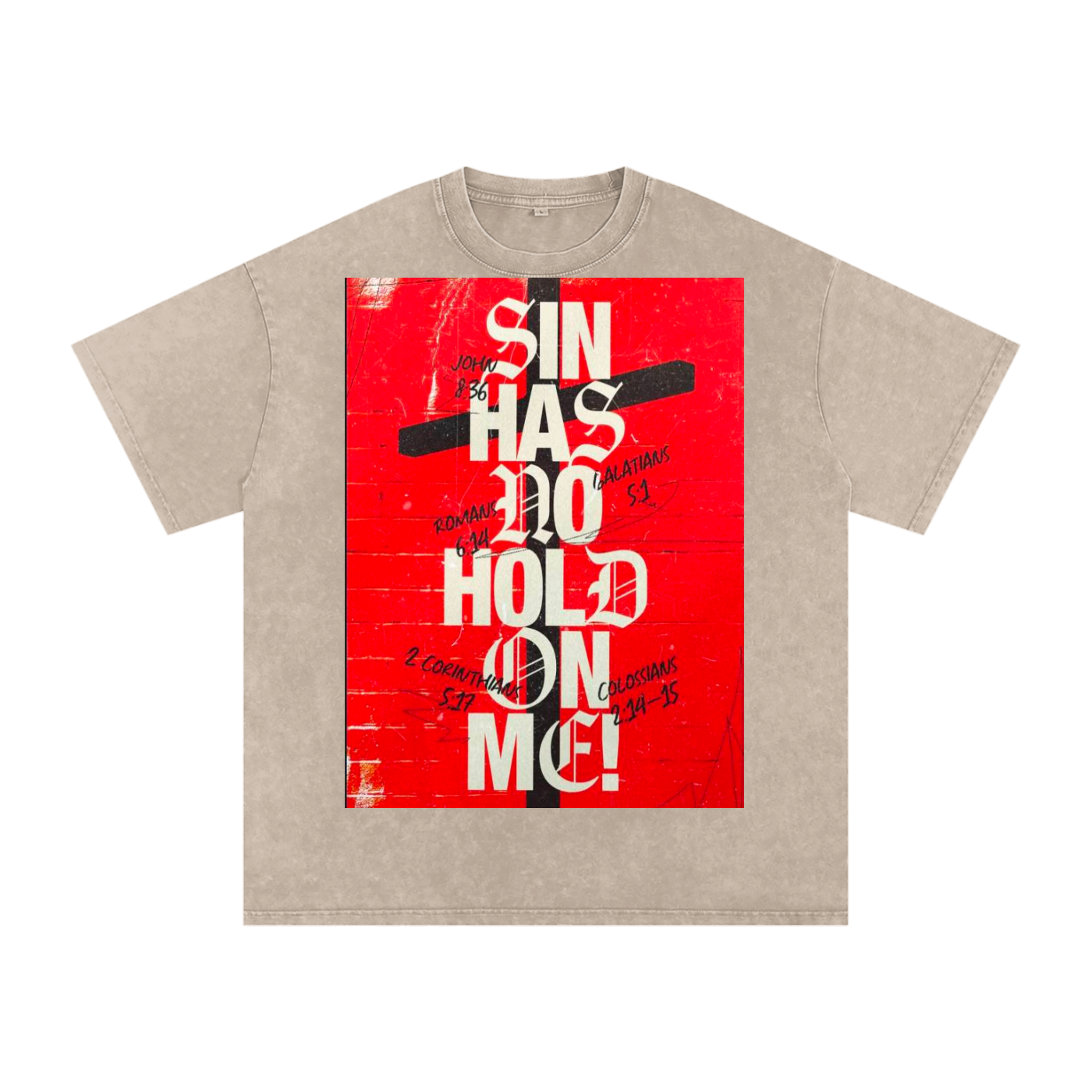 Snow Washed Oversized Cotton T-Shirt