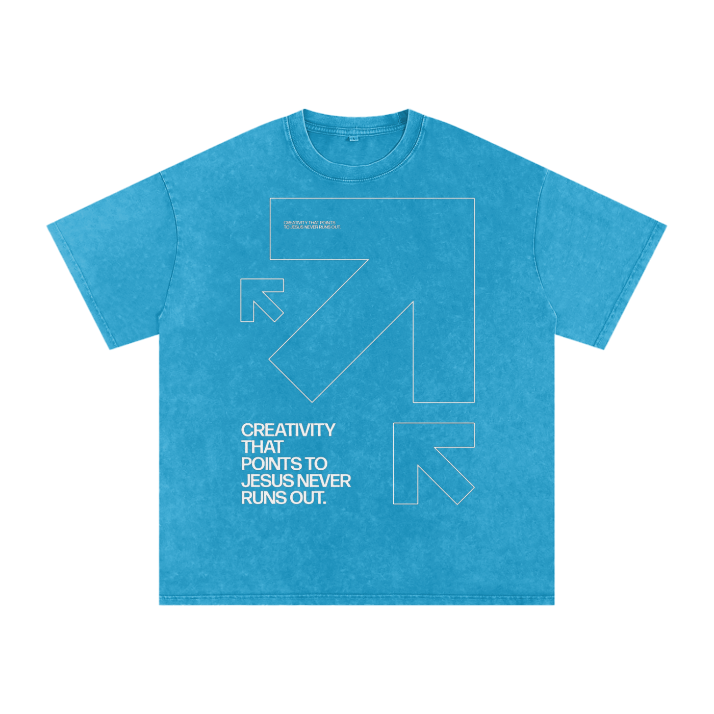 Snow Washed Oversized Cotton T-Shirt