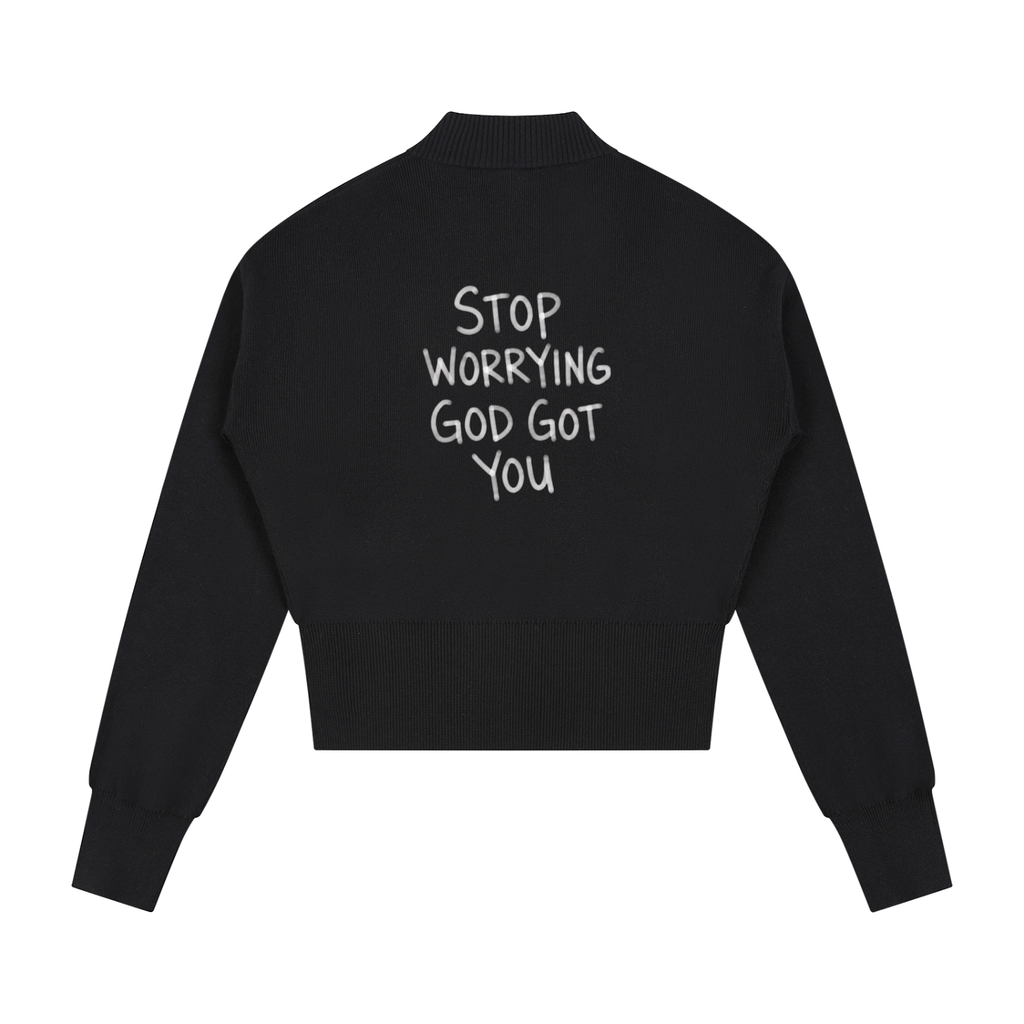 Women’s Mock Neck Zip Up Cardigan