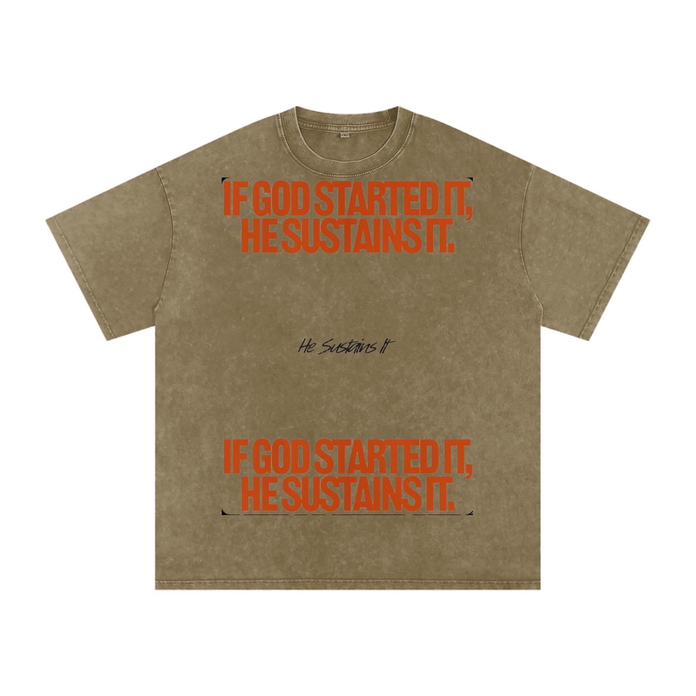 Snow Washed Oversized Cotton T-Shirt