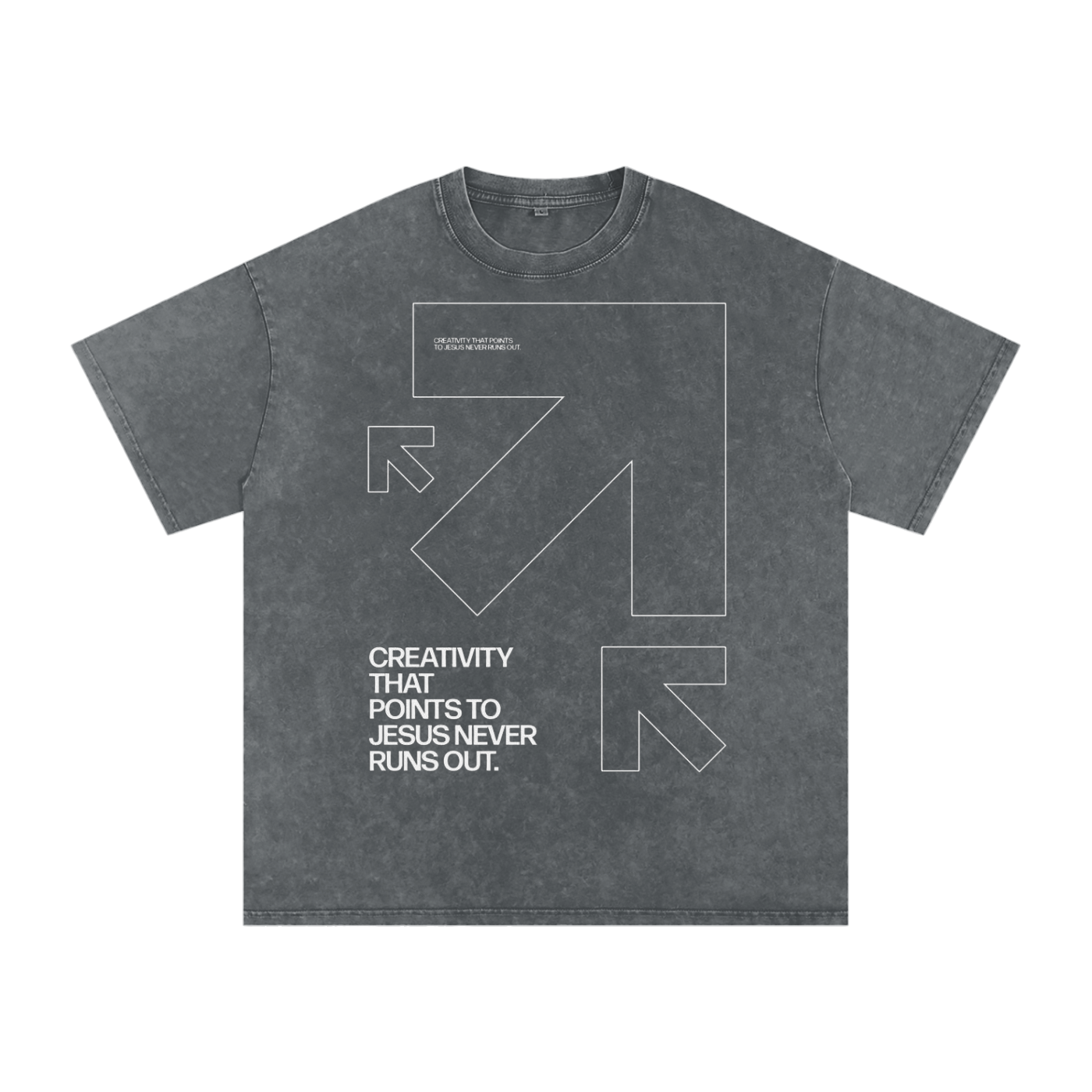 Snow Washed Oversized Cotton T-Shirt