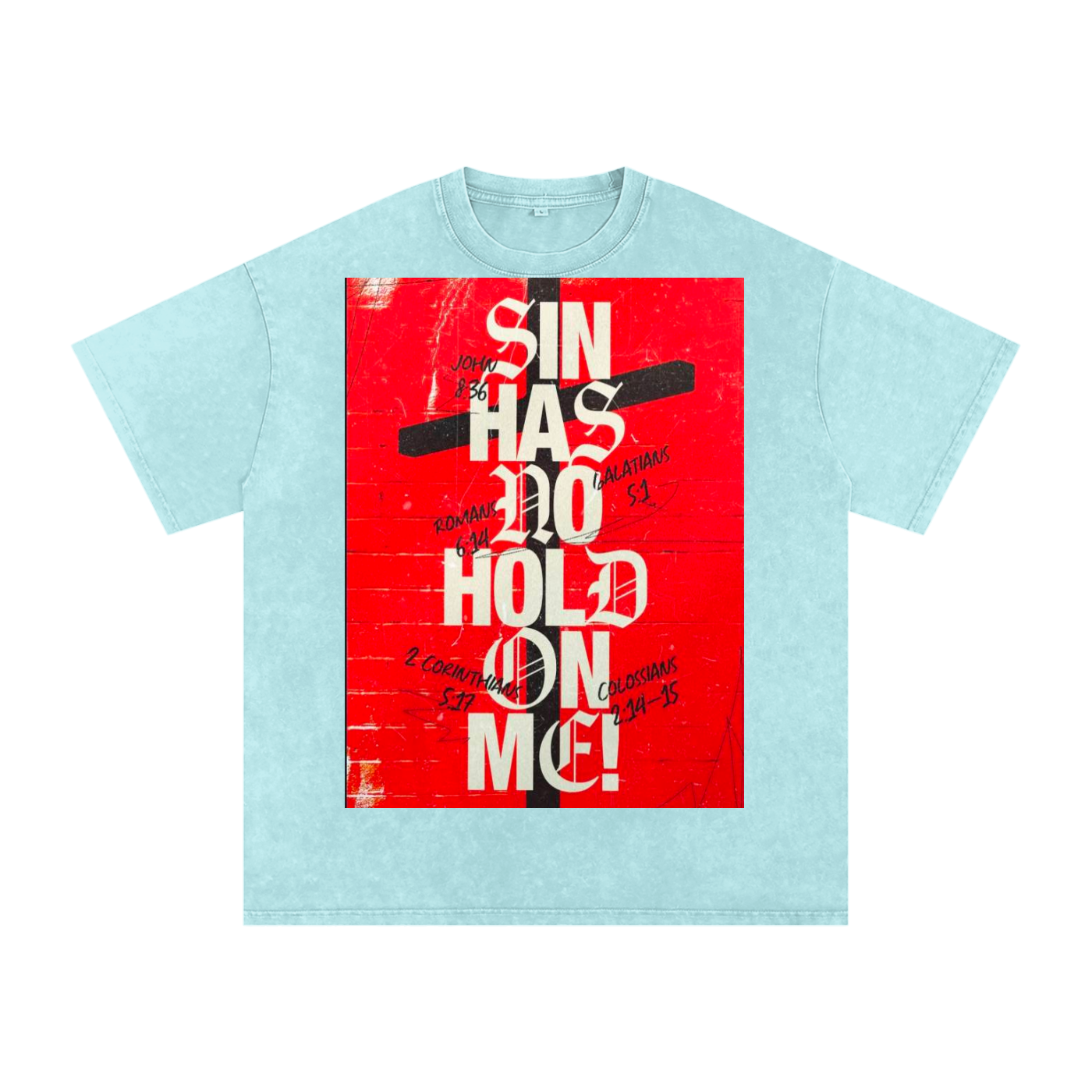 Snow Washed Oversized Cotton T-Shirt