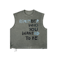 Distressed Grommet Eyelet Tank Top