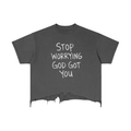 Vintage Wash Boxy Distressed Hem T-Shirt