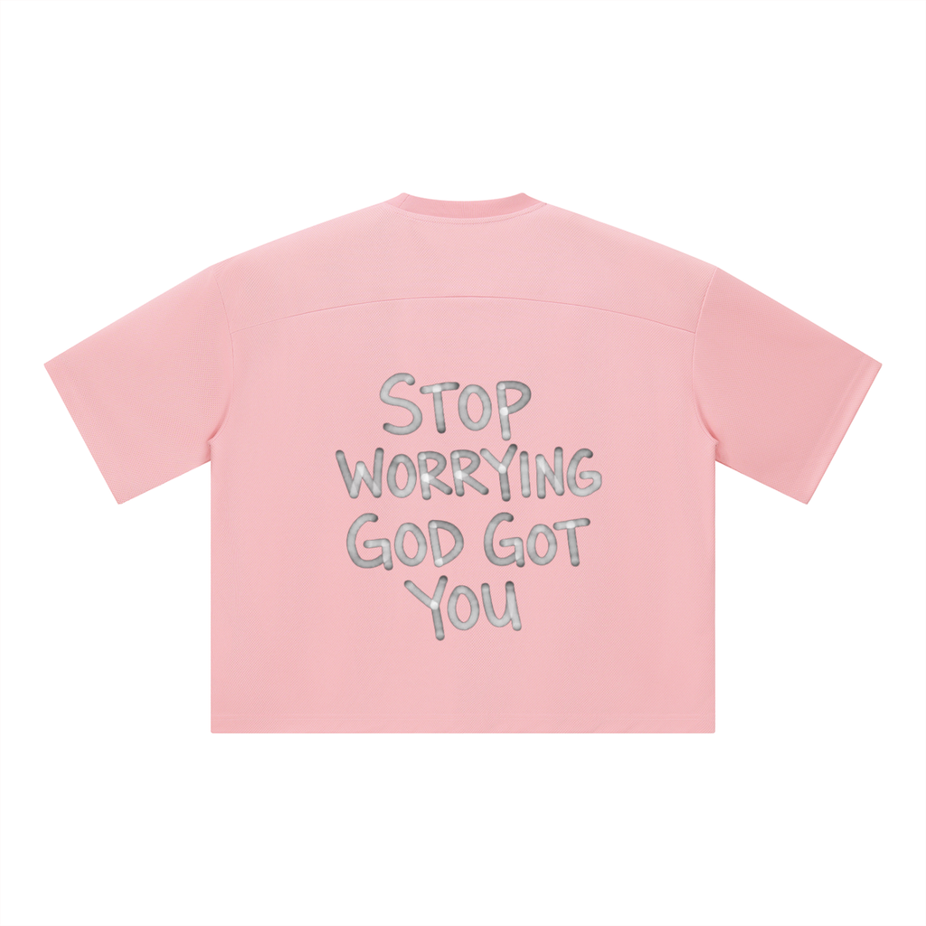 Unisex Boxy Mesh Crewneck T-Shirt