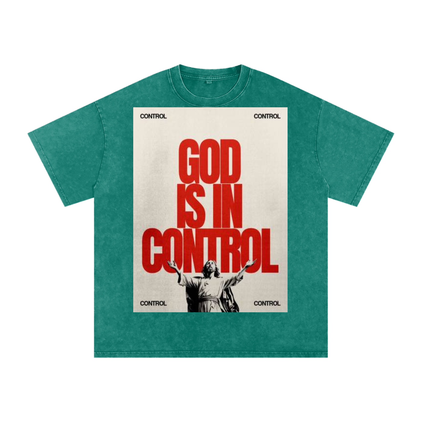 Snow Washed Oversized Cotton T-Shirt