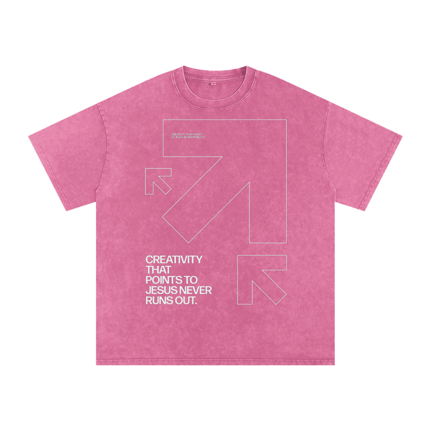 Snow Washed Oversized Cotton T-Shirt