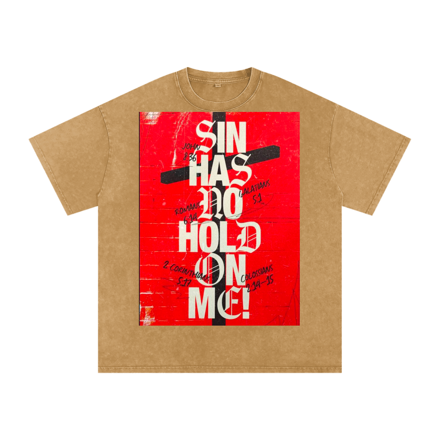 Snow Washed Oversized Cotton T-Shirt