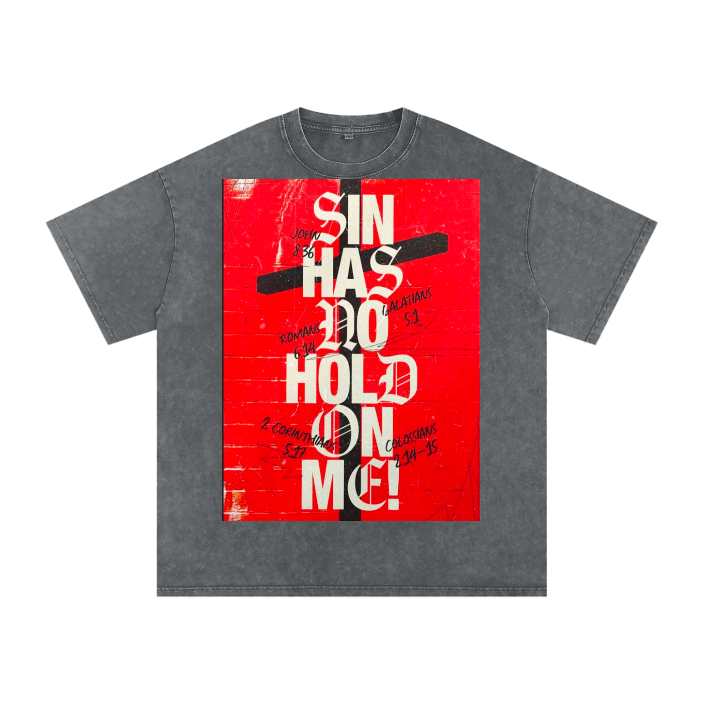 Snow Washed Oversized Cotton T-Shirt