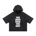 Snow Washed Hooded Boxy T-Shirt