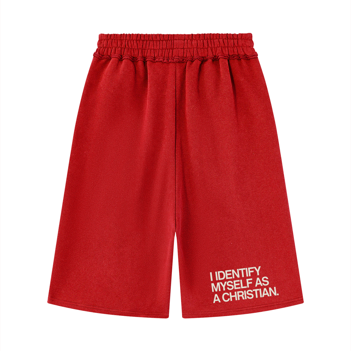 Unisex Raw Edge Fleece Shorts