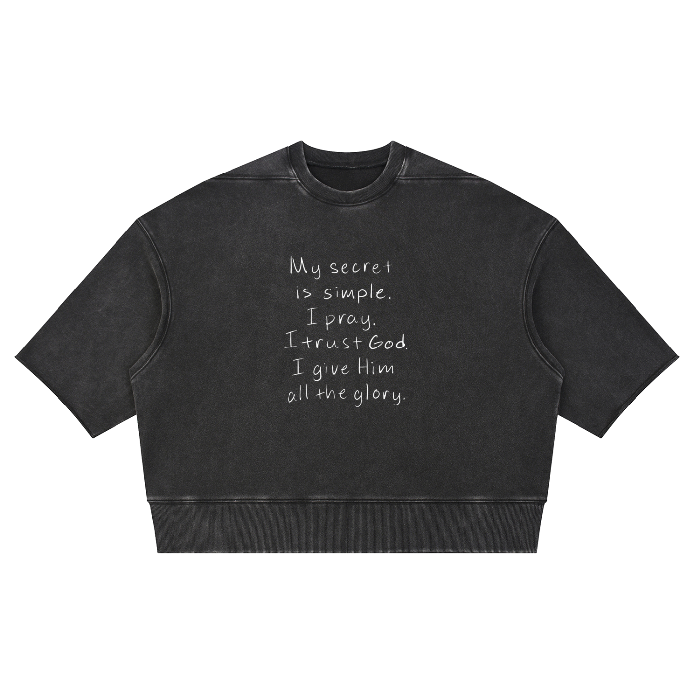 Unisex Mineral Wash Boxy Raw Edge T-Shirt