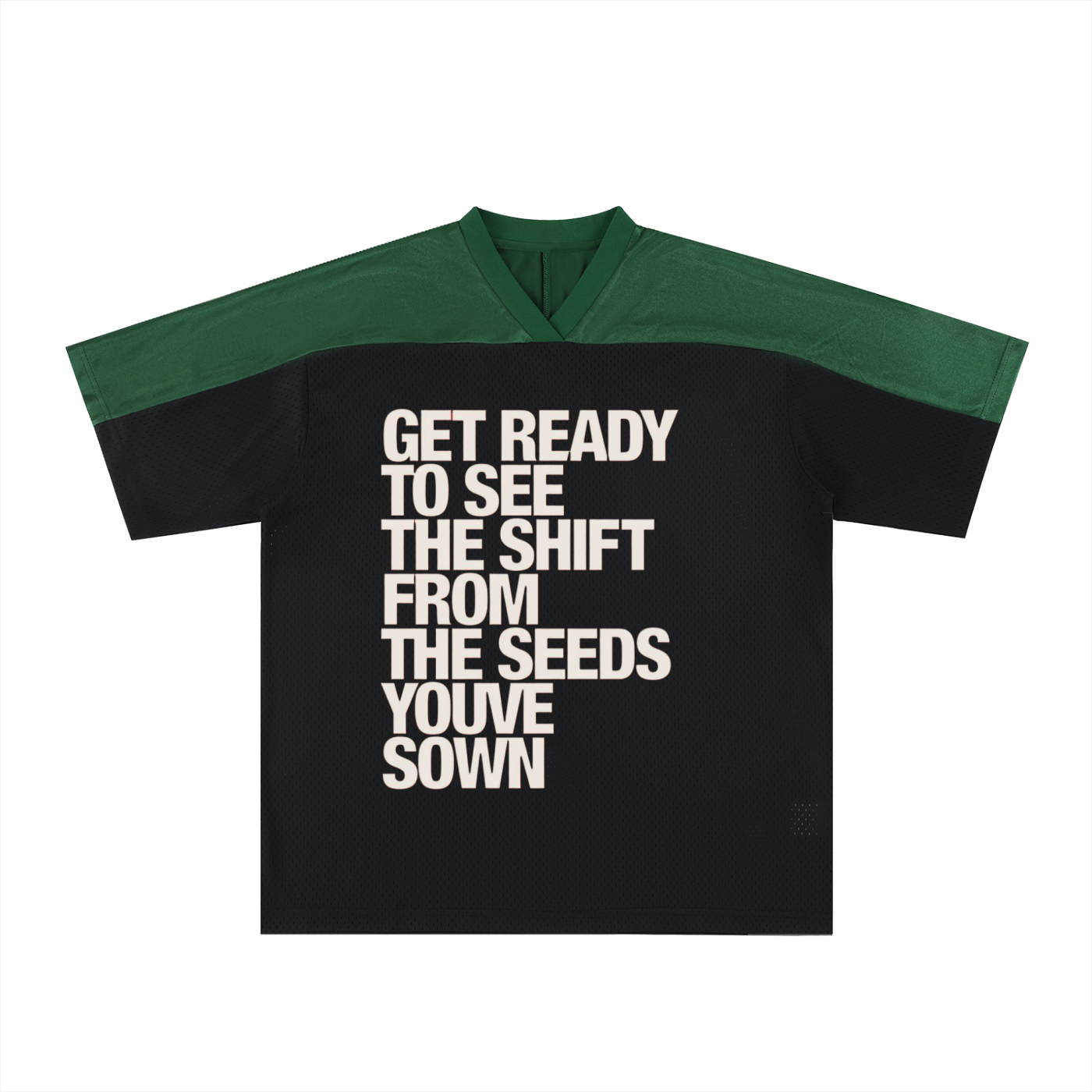 Oversized Mesh V-Neck Soccer Jersey