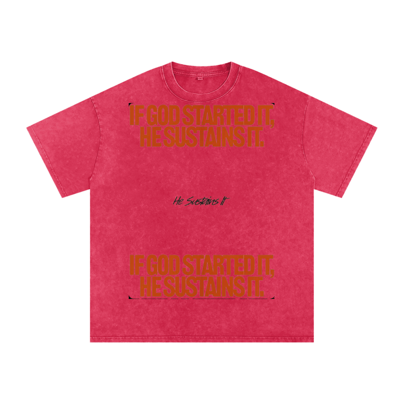 Snow Washed Oversized Cotton T-Shirt