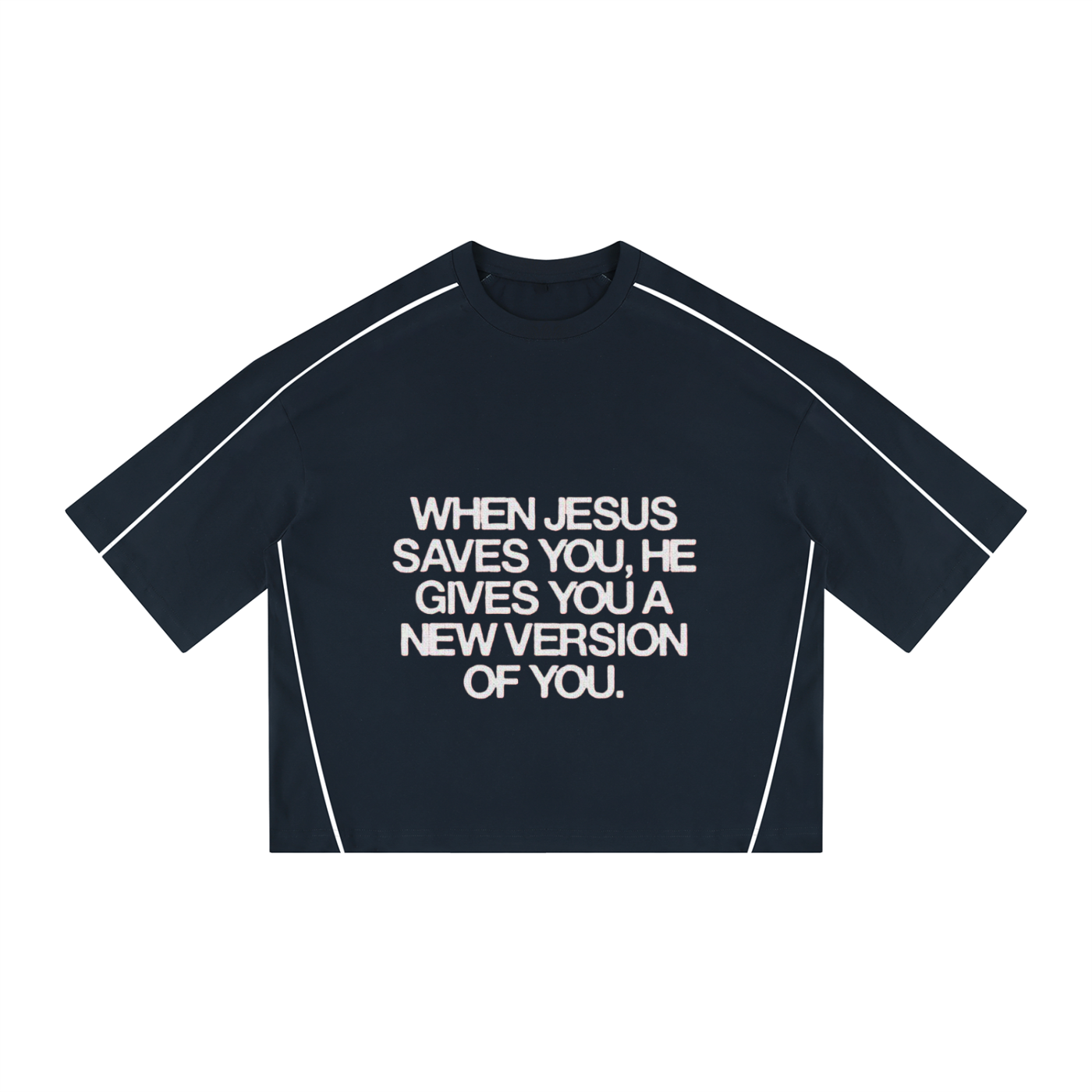 Unisex Heavyweight Boxy Piping T-Shirt