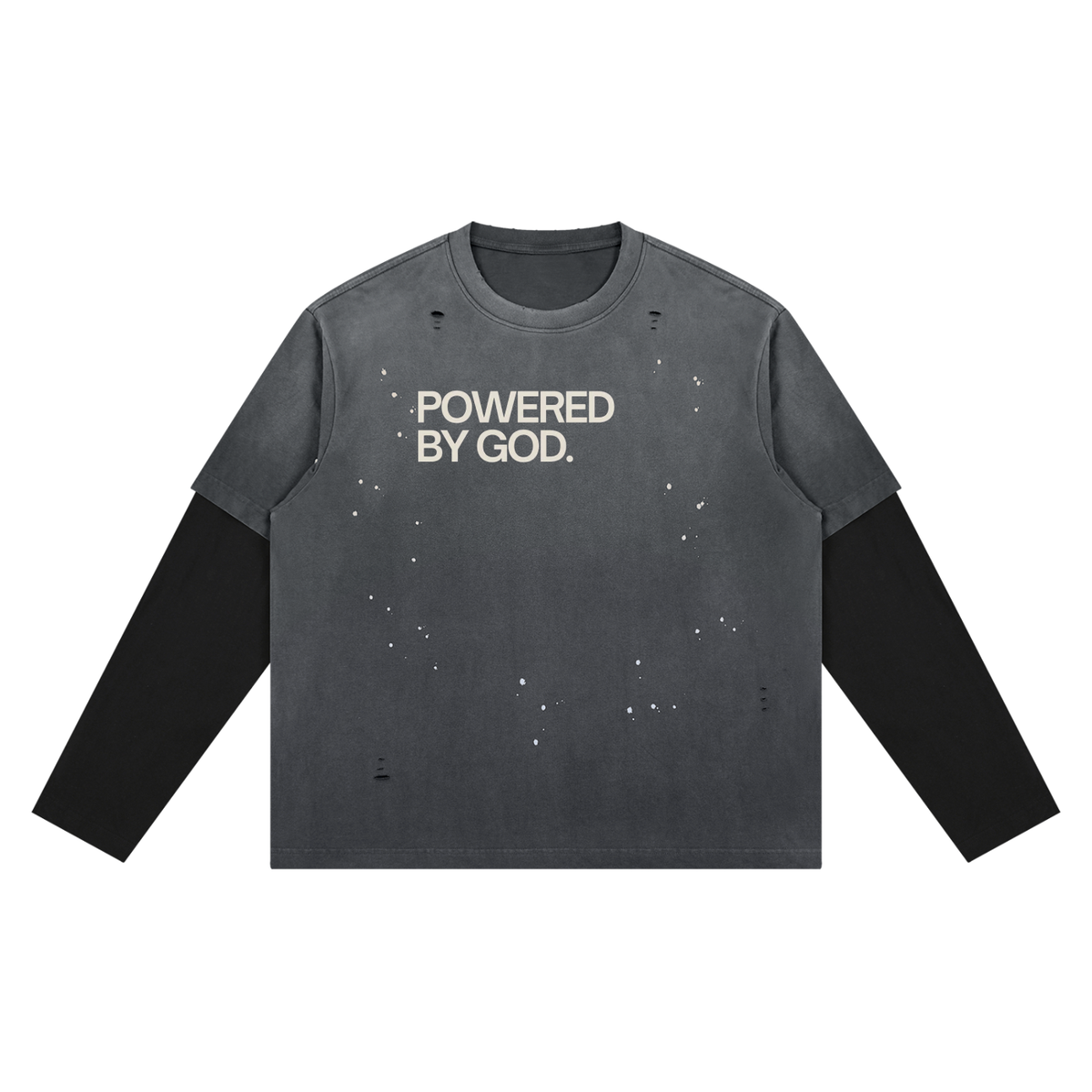 Unisex Vintage Wash Distressed Layer T-Shirt