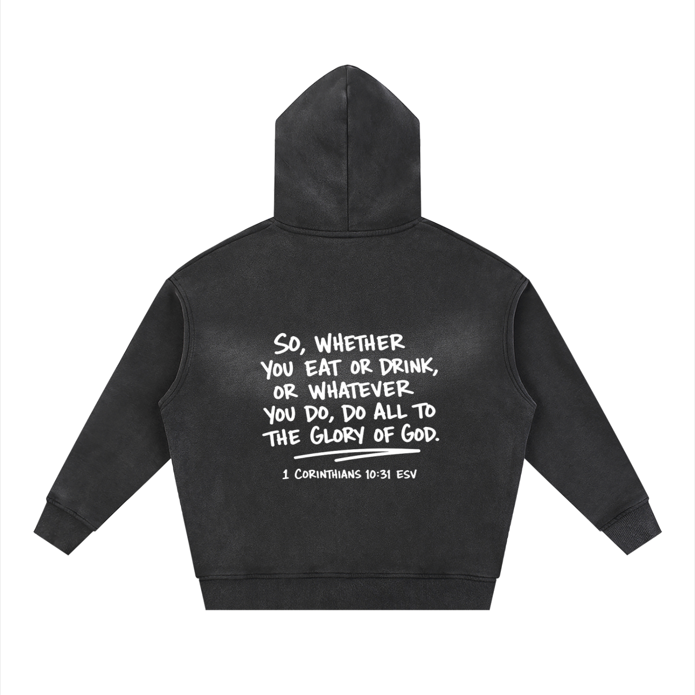 Sunfade Two-way Zipper Boxy Fleece Hoodie