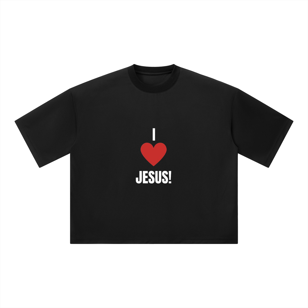 Unisex Boxy Mesh Crewneck T-Shirt