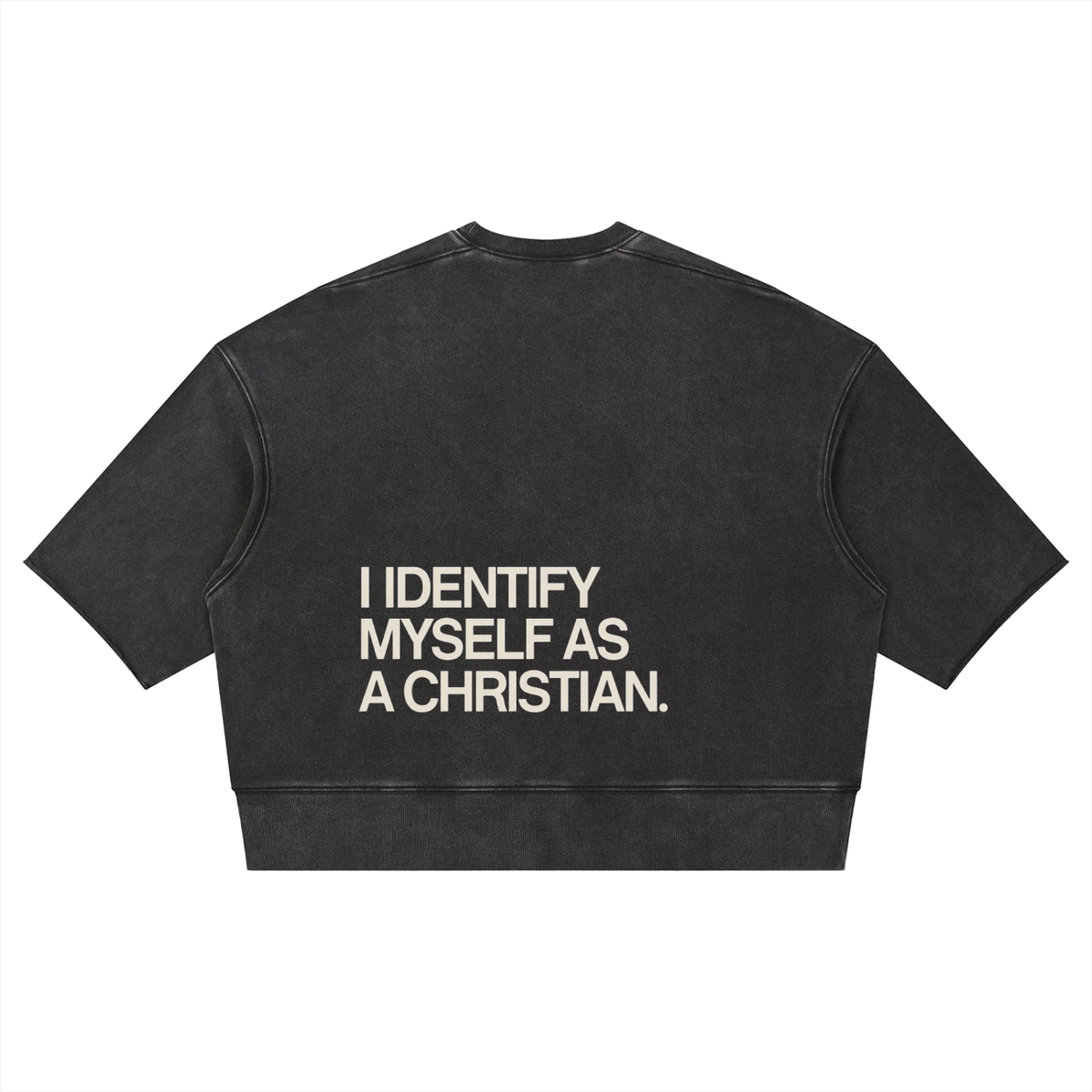 Unisex Mineral Wash Boxy Raw Edge T-Shirt
