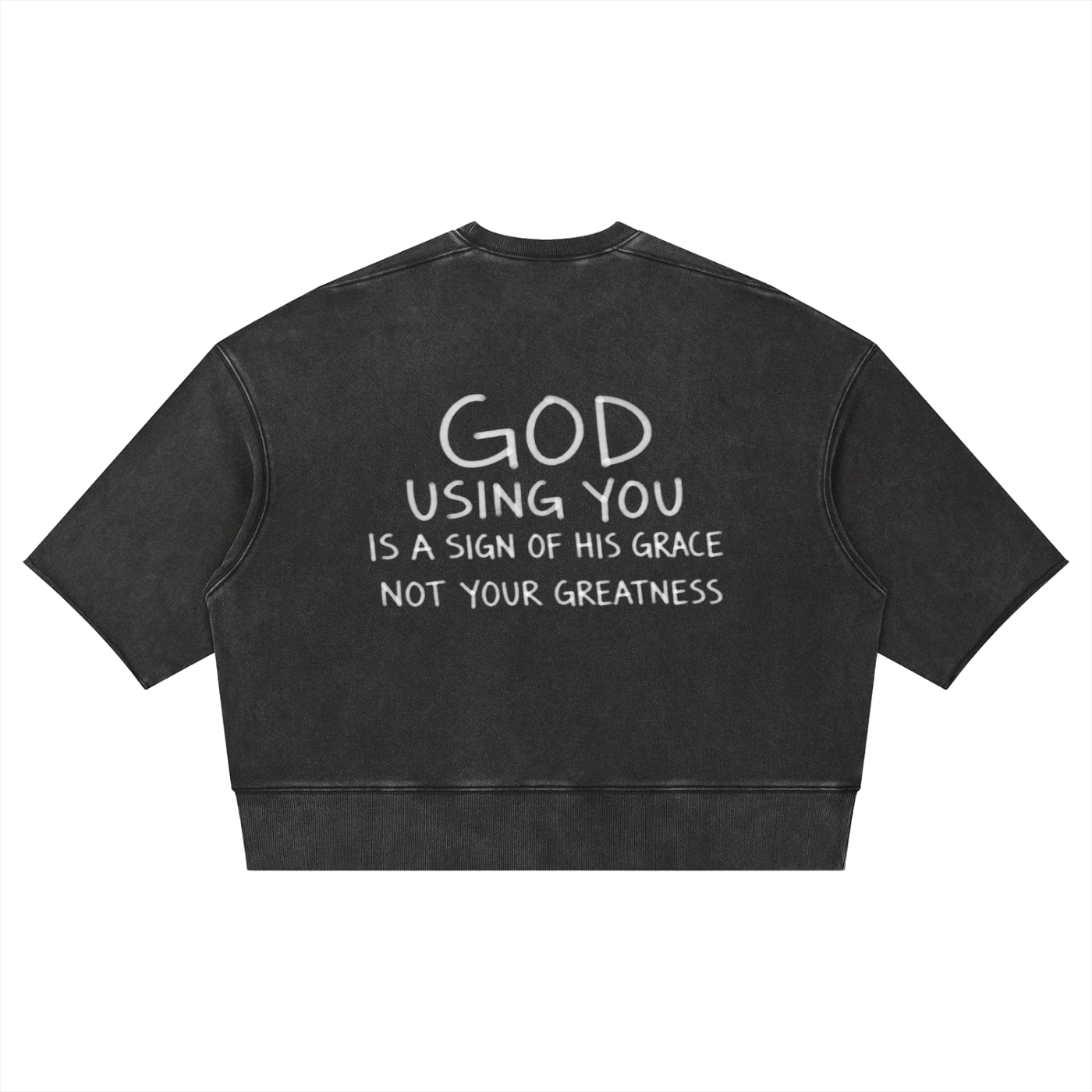 Unisex Mineral Wash Boxy Raw Edge T-Shirt