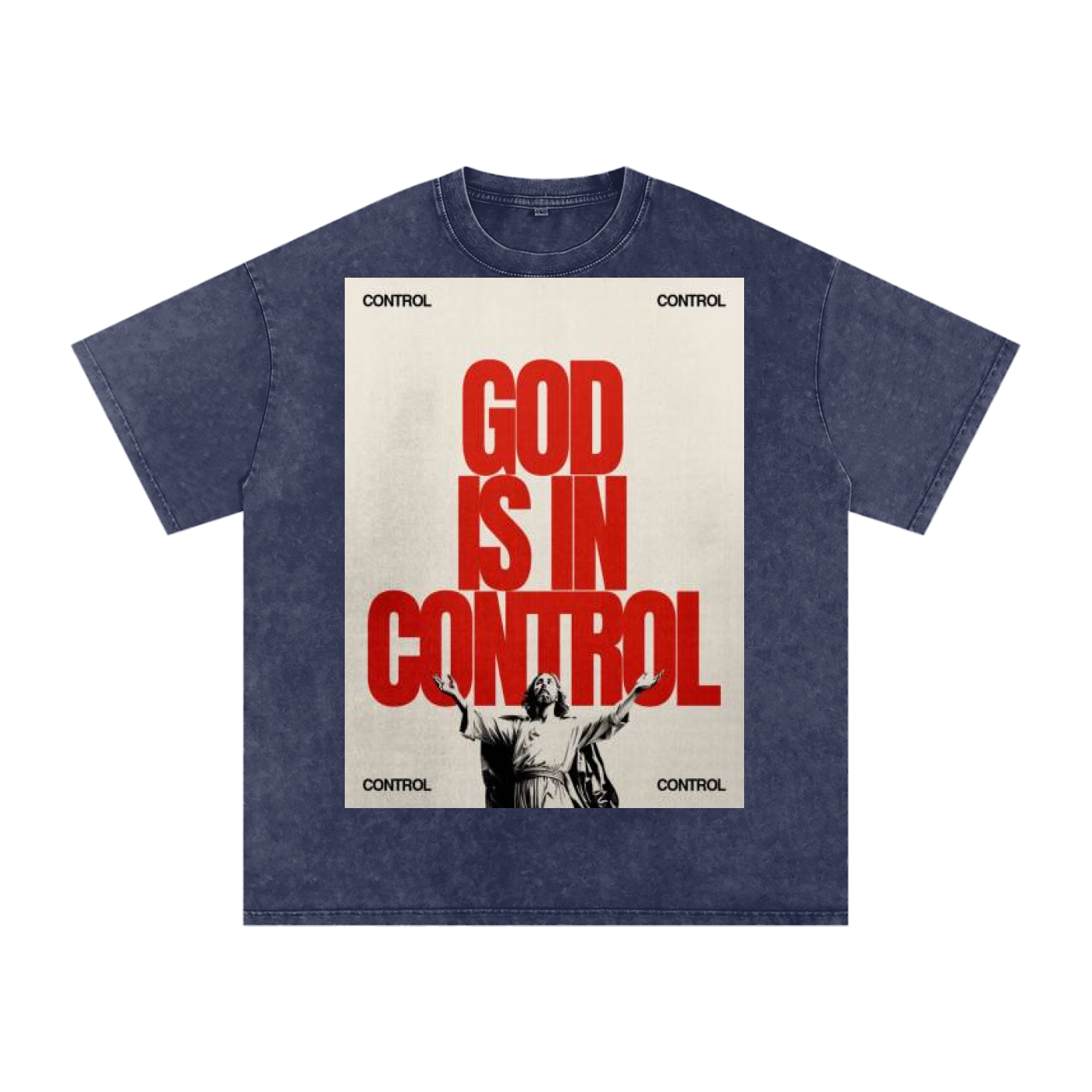 Snow Washed Oversized Cotton T-Shirt