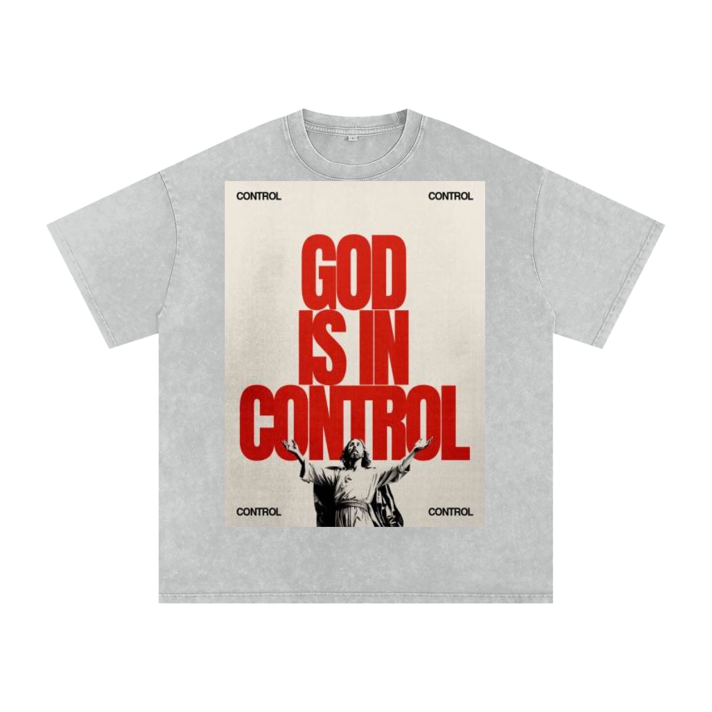 Snow Washed Oversized Cotton T-Shirt