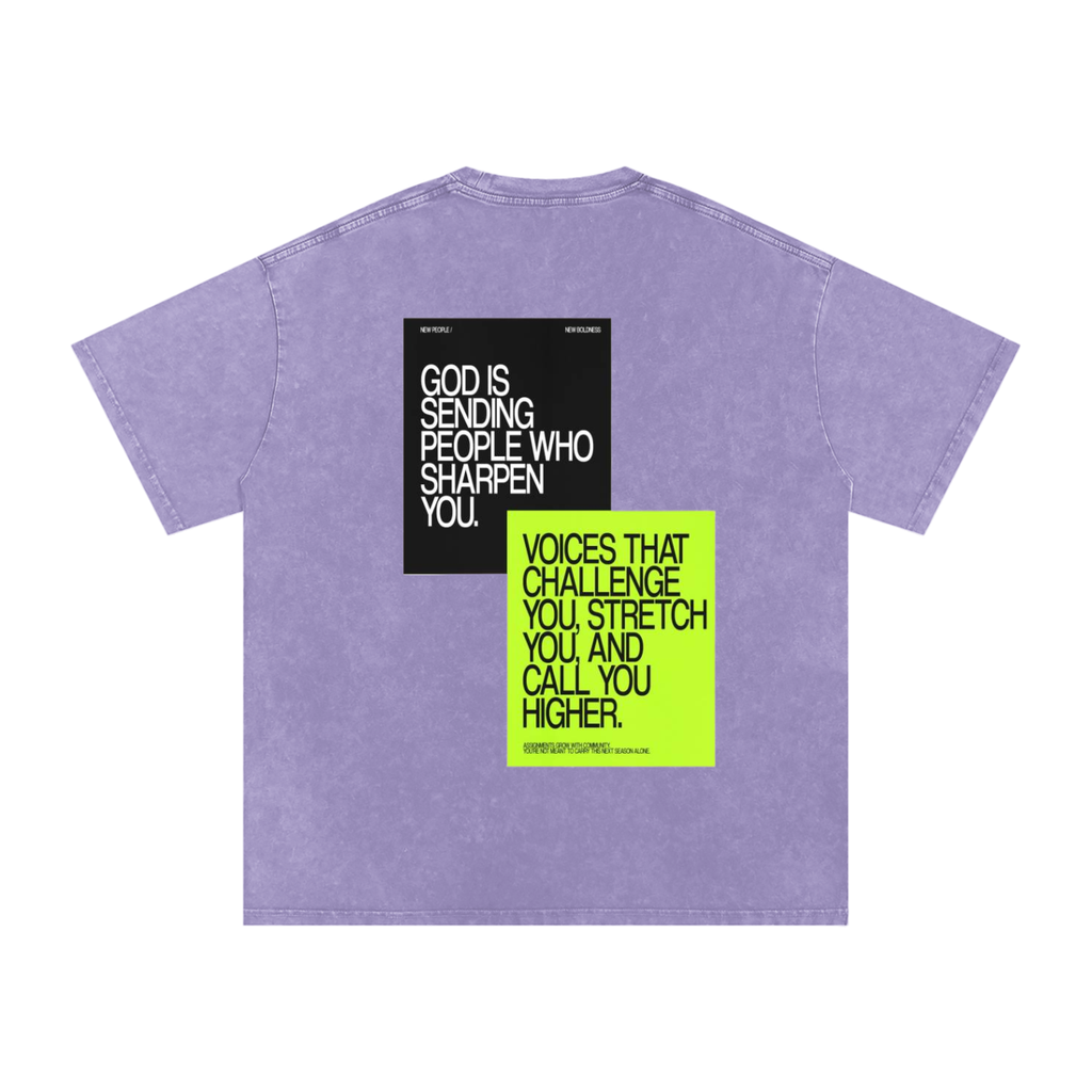 Snow Washed Oversized Cotton T-Shirt