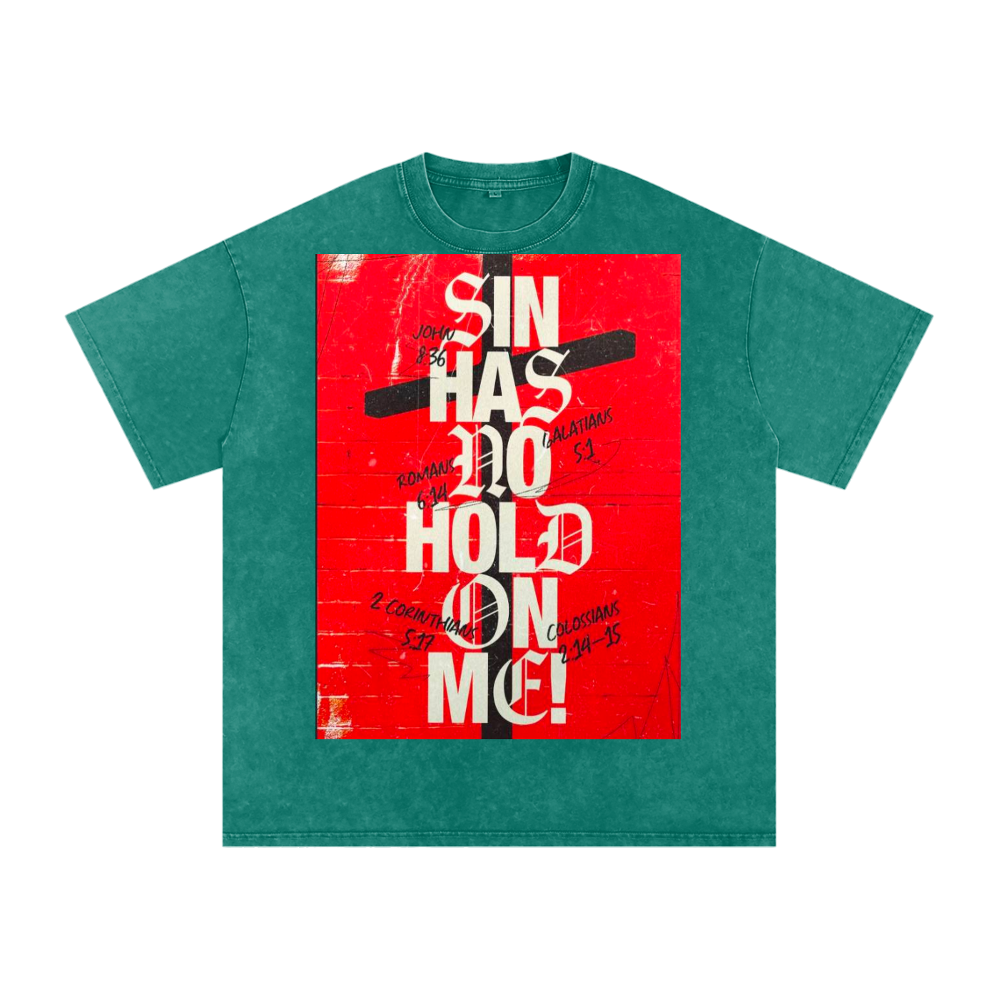 Snow Washed Oversized Cotton T-Shirt