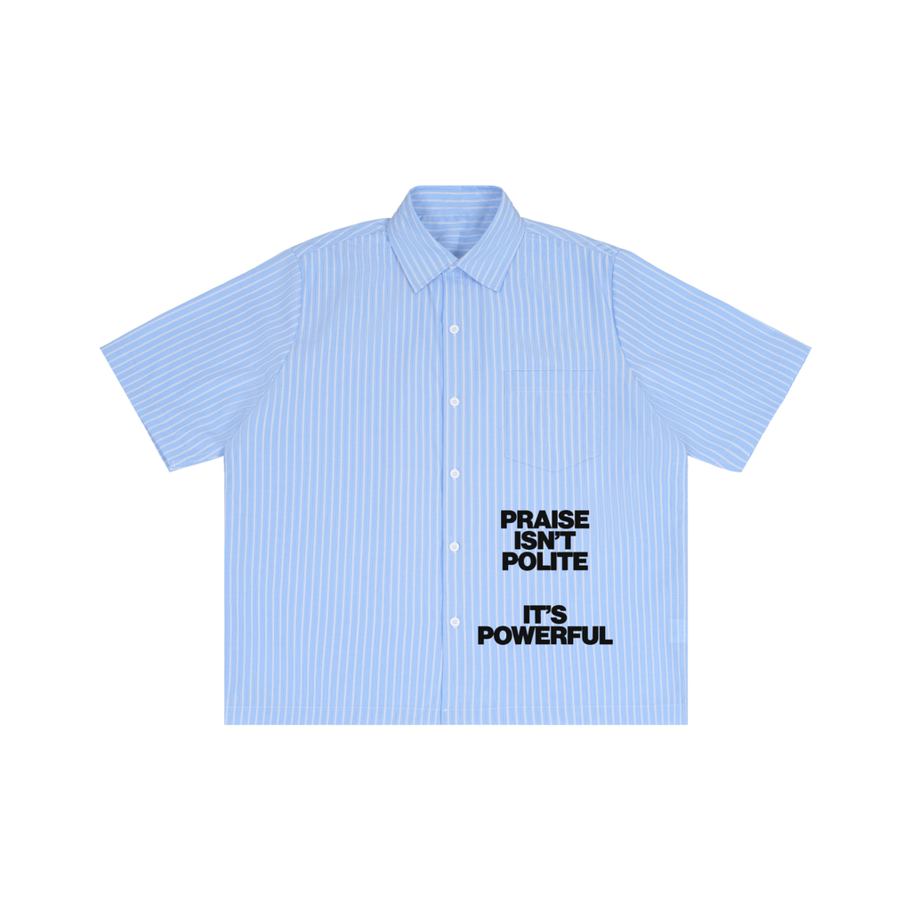 Striped Boxy Short Sleeve Shirt