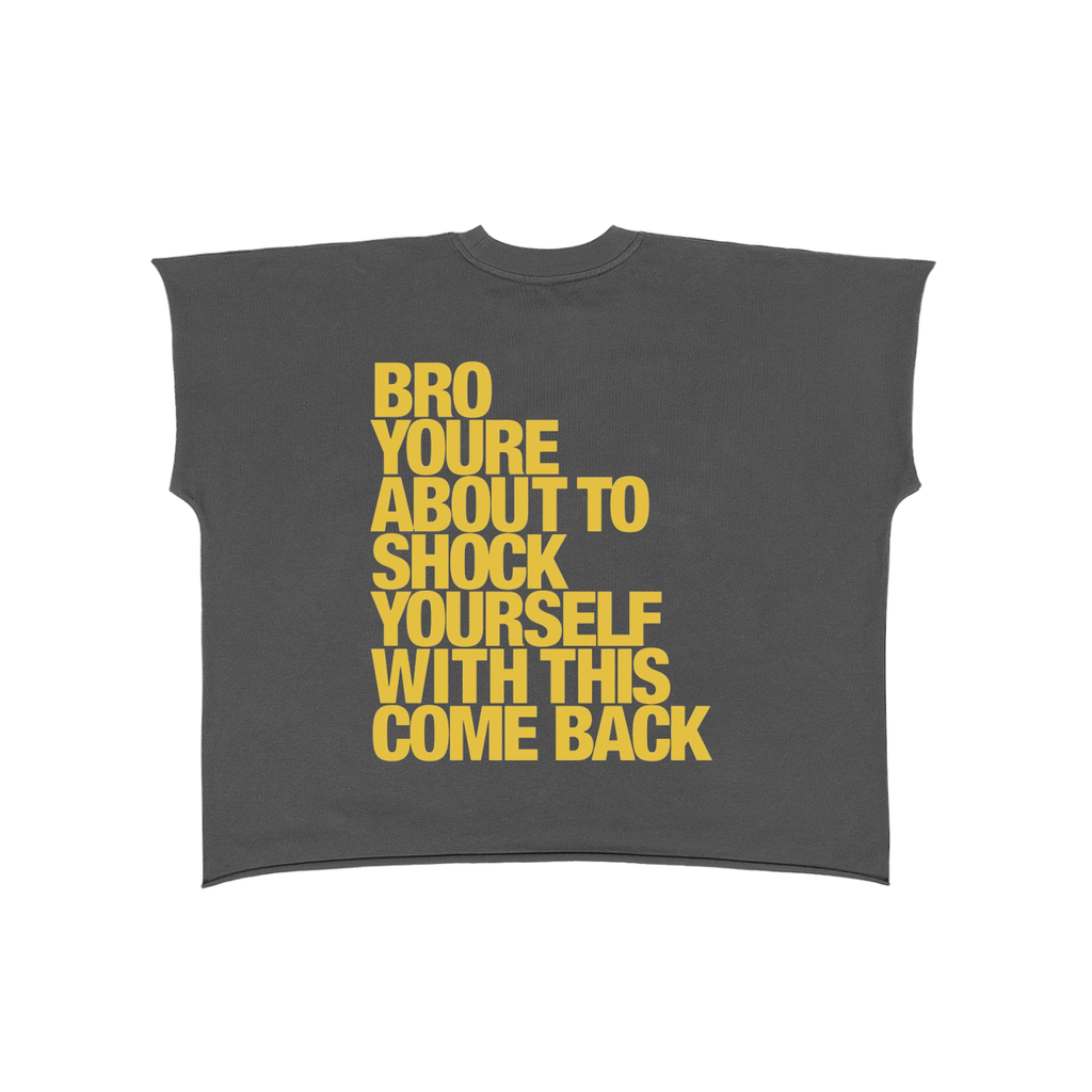 Raw Edge Boxy Non-Shrink T-Shirt