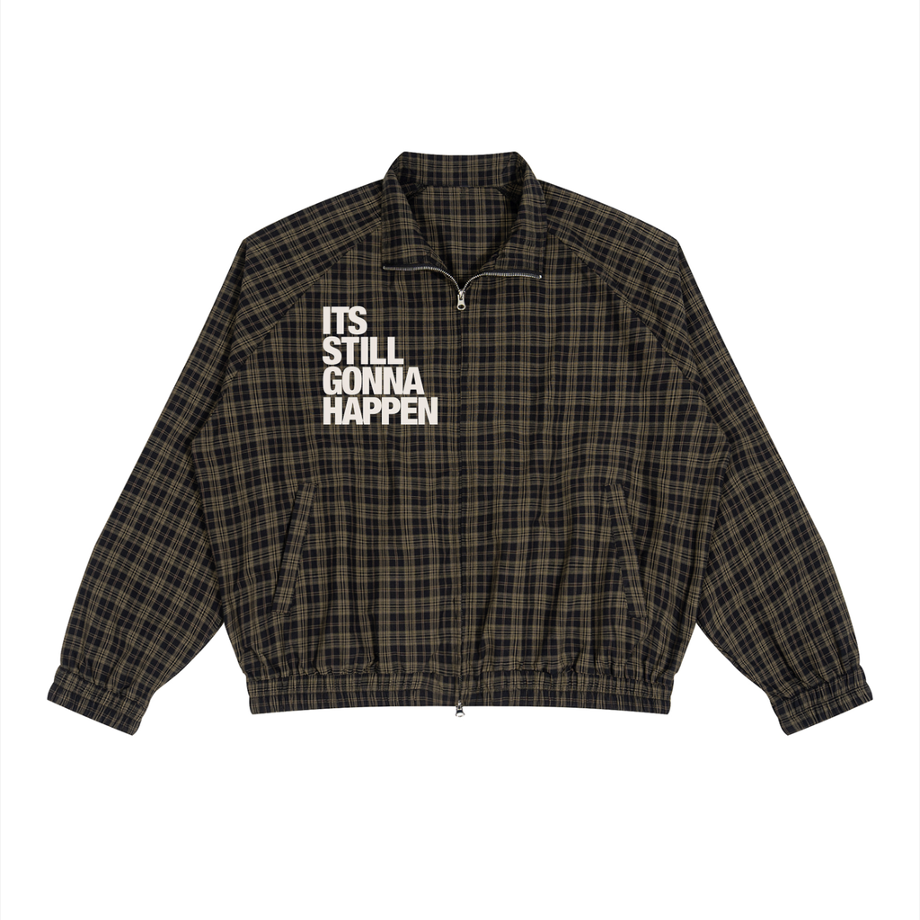 Unisex Plaid Full-Zip Track Jacket