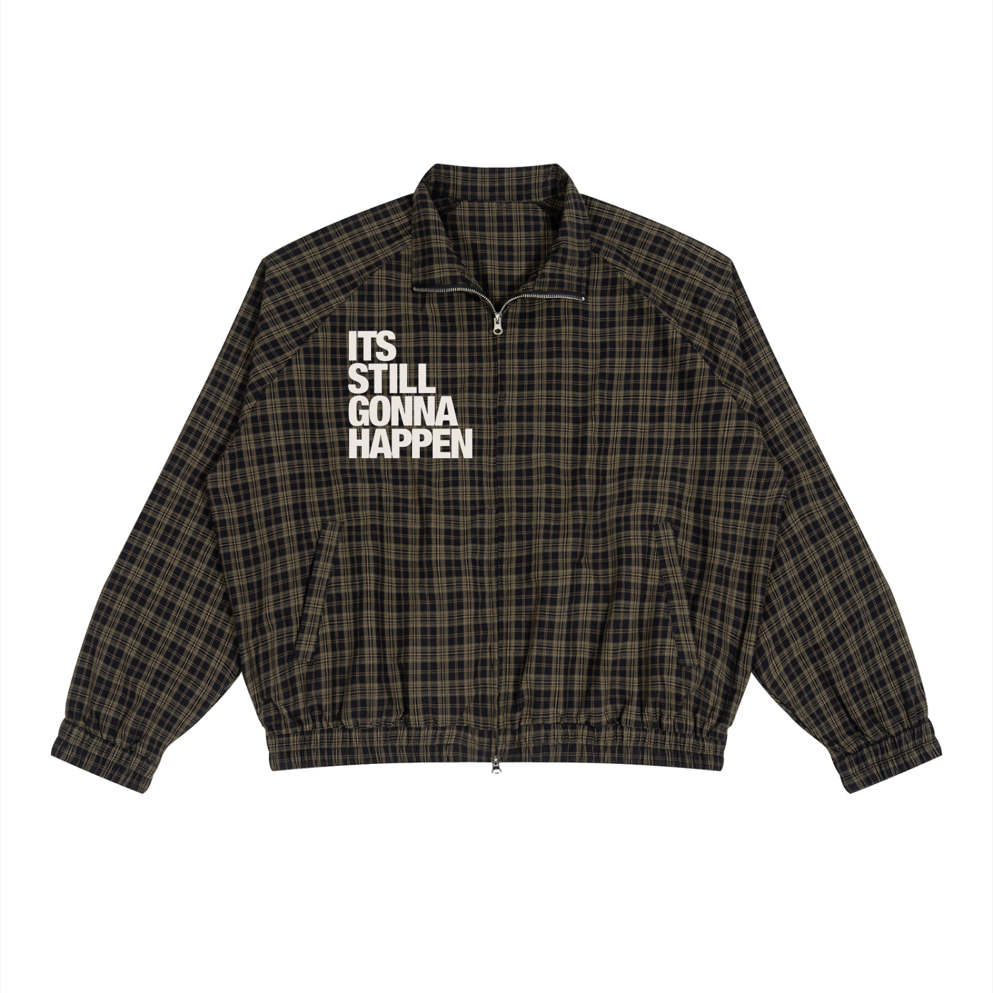 Unisex Plaid Full-Zip Track Jacket
