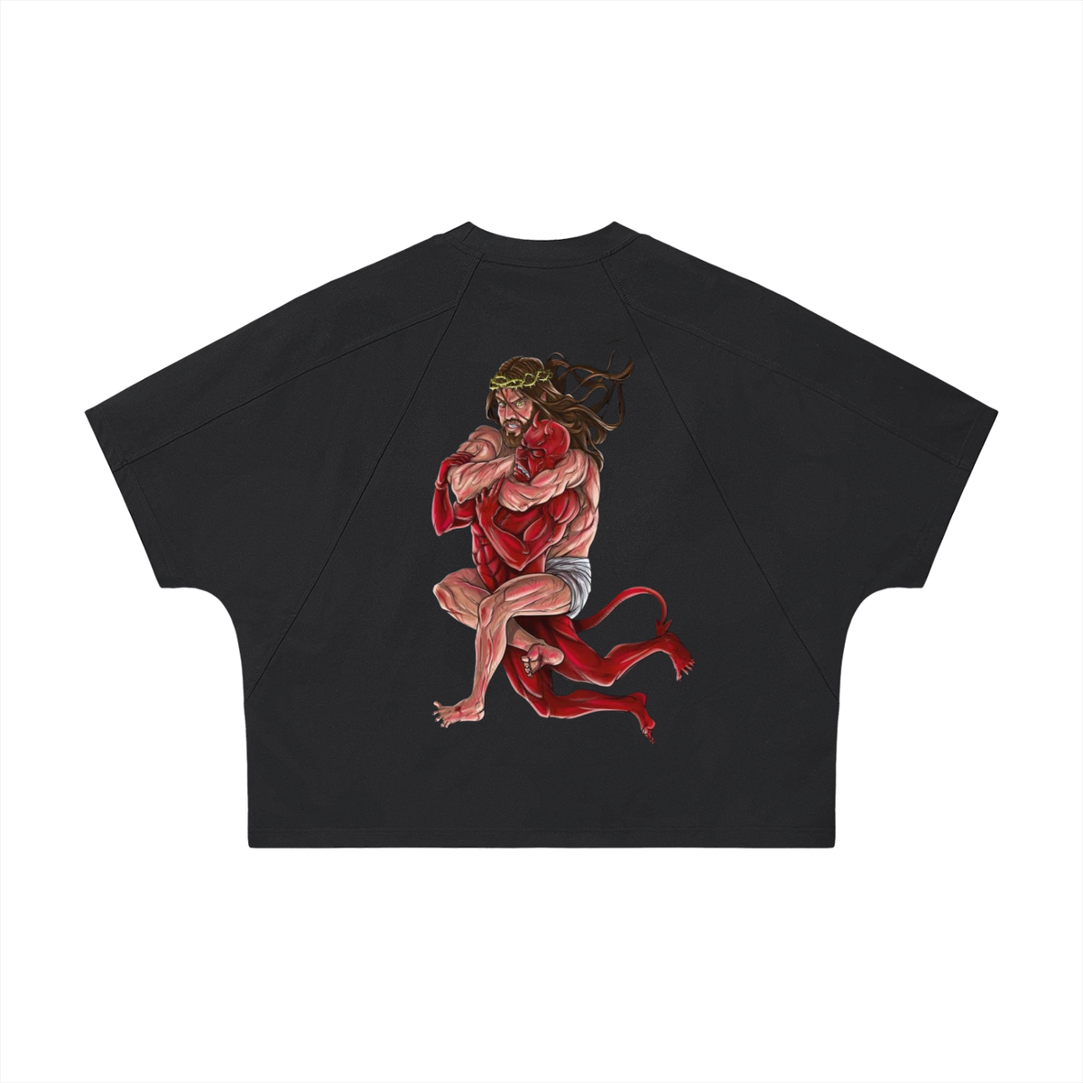 Unisex Boxy Tonal Paneling T-Shirt