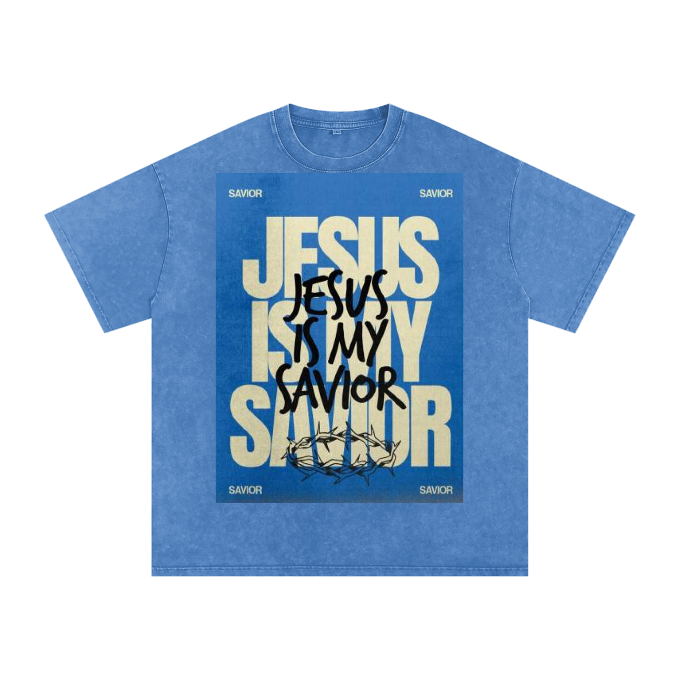 Snow Washed Oversized Cotton T-Shirt